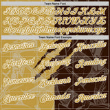 Custom Graffiti Pattern Old Gold Brown-White 3D Scratch Performance Polo Shirt