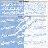 Custom Graffiti Pattern White-Light Blue 3D Scratch Performance Polo Shirt
