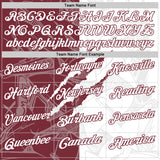 Custom Graffiti Pattern White-Burgundy 3D Scratch Performance Polo Shirt