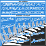 Custom Powder Blue Black Gray-White 3D Pattern Design Geometric Shapes Performance Polo Shirt