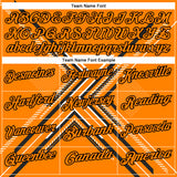 Custom Bay Orange Black-White 3D Pattern Design Geometric Shapes Performance Polo Shirt