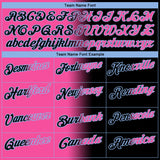 Custom Black Pink-Light Blue 3D Gradient Fashion Performance Polo Shirt