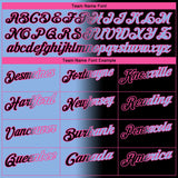 Custom Black Light Blue-Pink 3D Gradient Fashion Performance Polo Shirt