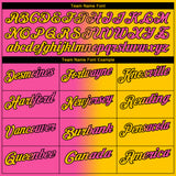 Custom Yellow Pink-Black 3D Gradient Fashion Performance Polo Shirt