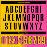 Custom Yellow Pink-Black 3D Gradient Fashion Performance Polo Shirt