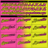 Custom Neon Yellow Pink-Black 3D Gradient Fashion Performance Polo Shirt