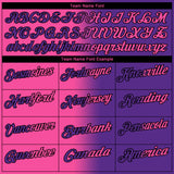 Custom Purple Pink-Black 3D Gradient Fashion Performance Polo Shirt