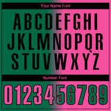 Custom Kelly Green Pink-Black 3D Gradient Fashion Performance Polo Shirt