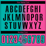 Custom Aqua Pink-Black 3D Gradient Fashion Performance Polo Shirt