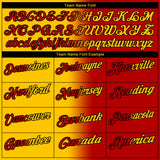 Custom Red Yellow-Black 3D Gradient Fashion Performance Polo Shirt