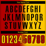 Custom Red Yellow-Black 3D Gradient Fashion Performance Polo Shirt