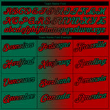 Custom Red Kelly Green-Black 3D Gradient Fashion Performance Polo Shirt