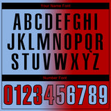 Custom Light Blue Red-Black 3D Gradient Fashion Performance Polo Shirt