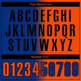 Custom Royal Orange-Black 3D Gradient Fashion Performance Polo Shirt