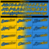 Custom Powder Blue Yellow-Black 3D Gradient Fashion Performance Polo Shirt