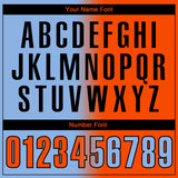 Custom Light Blue Orange-Black 3D Gradient Fashion Performance Polo Shirt