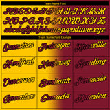 Custom Crimson Yellow-Black 3D Gradient Fashion Performance Polo Shirt