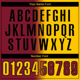 Custom Crimson Yellow-Black 3D Gradient Fashion Performance Polo Shirt