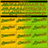 Custom Neon Green Yellow-Black 3D Gradient Fashion Performance Polo Shirt