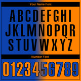 Custom Thunder Blue Bay Orange-Black 3D Gradient Fashion Performance Polo Shirt