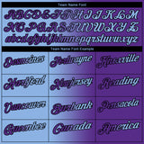 Custom Purple Light Blue-Black 3D Gradient Fashion Performance Polo Shirt