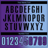 Custom Purple Light Blue-Black 3D Gradient Fashion Performance Polo Shirt