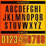 Custom Orange Yellow-Black 3D Gradient Fashion Performance Polo Shirt