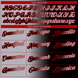 Custom Black Gray-Red 3D Gradient Fashion Performance Polo Shirt