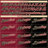 Custom Black Crimson-City Cream 3D Gradient Fashion Performance Polo Shirt