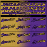 Custom Purple Old Gold-Black 3D Gradient Fashion Performance Polo Shirt