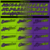 Custom Purple Neon Green-Black 3D Gradient Fashion Performance Polo Shirt