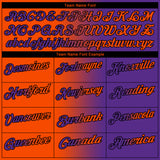 Custom Purple Orange-Black 3D Gradient Fashion Performance Polo Shirt