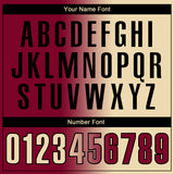 Custom Maroon Cream-Black 3D Gradient Fashion Performance Polo Shirt