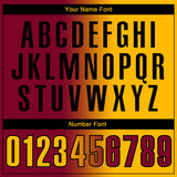 Custom Maroon Gold-Black 3D Gradient Fashion Performance Polo Shirt