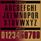 Custom Maroon Old Gold-Black 3D Gradient Fashion Performance Polo Shirt