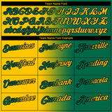 Custom Kelly Green Yellow-Black 3D Gradient Fashion Performance Polo Shirt