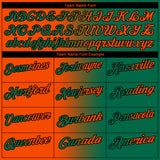 Custom Kelly Green Orange-Black 3D Gradient Fashion Performance Polo Shirt