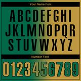 Custom Kelly Green Old Gold-Black 3D Gradient Fashion Performance Polo Shirt