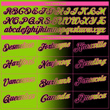 Custom Black Neon Green-Pink 3D Gradient Fashion Performance Polo Shirt