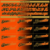 Custom Black Orange-Old Gold 3D Gradient Fashion Performance Polo Shirt