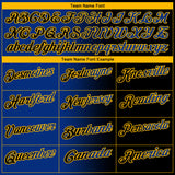 Custom Black Royal-Gold 3D Gradient Fashion Performance Polo Shirt