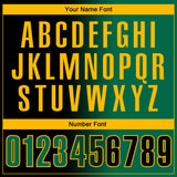 Custom Black Kelly Green-Gold 3D Gradient Fashion Performance Polo Shirt