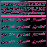Custom Black Teal-Pink 3D Gradient Fashion Performance Polo Shirt
