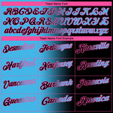 Custom Black Sky Blue-Pink 3D Gradient Fashion Performance Polo Shirt