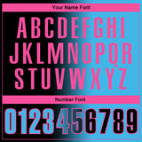 Custom Black Sky Blue-Pink 3D Gradient Fashion Performance Polo Shirt