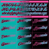 Custom Black Aqua-Pink 3D Gradient Fashion Performance Polo Shirt