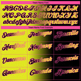 Custom Black Neon Yellow-Pink 3D Gradient Fashion Performance Polo Shirt