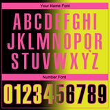 Custom Black Neon Yellow-Pink 3D Gradient Fashion Performance Polo Shirt