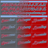 Custom Red Steel Gray-Light Blue 3D Gradient Fashion Performance Polo Shirt