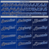 Custom Navy Royal-Gray 3D Gradient Fashion Performance Polo Shirt